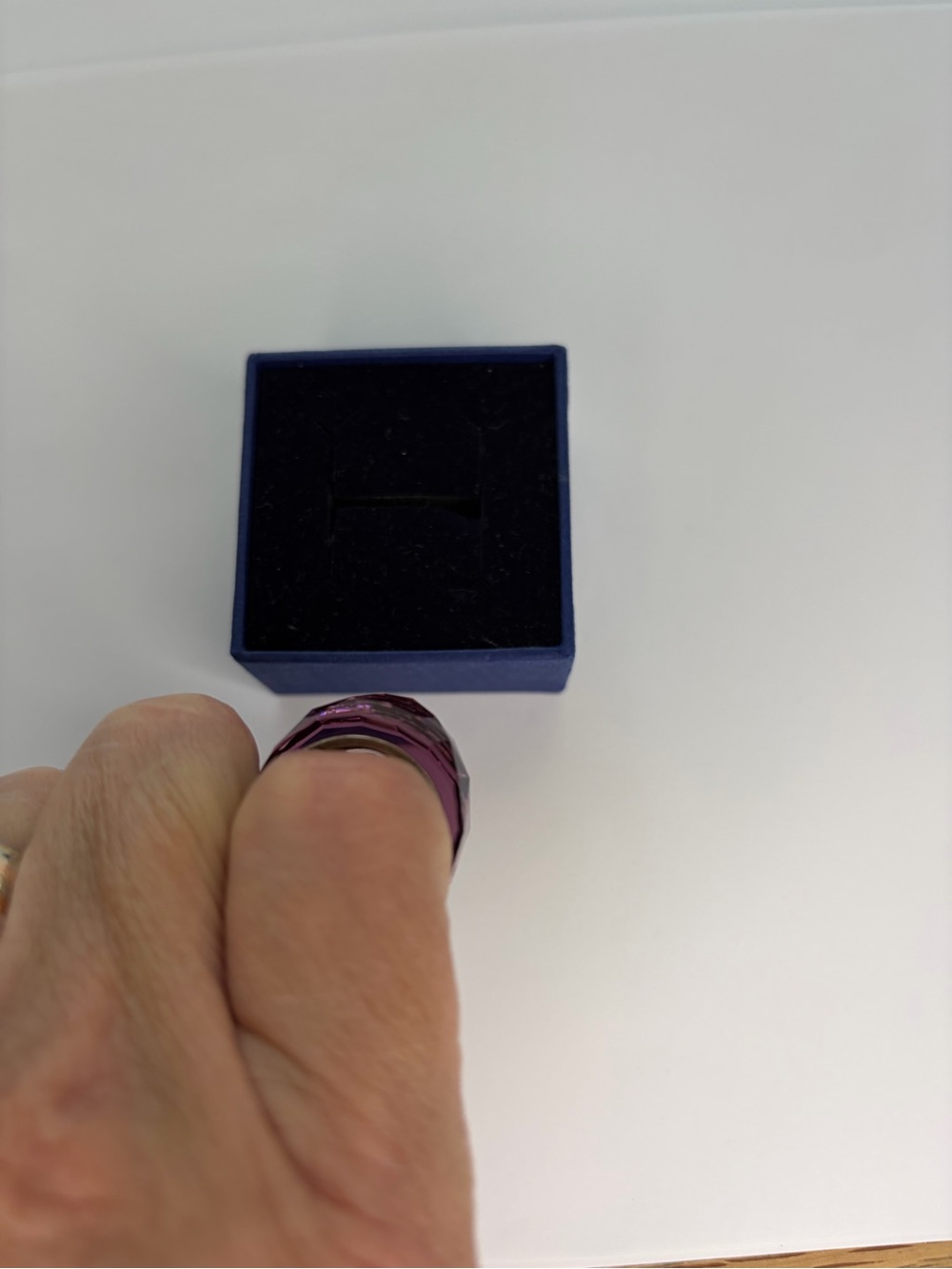 Swarovski Pink Crystal “Nirvana”Faceted Dome Ring - Picture 9 of 16